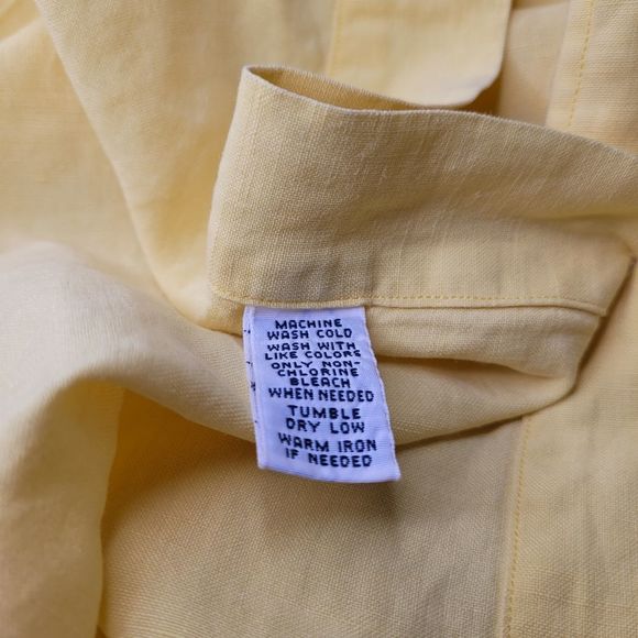POLO Ralph Lauren Yellow Blue Logo Men's Short Sleeve Casual Button Down Shirt - Picture 9 of 10